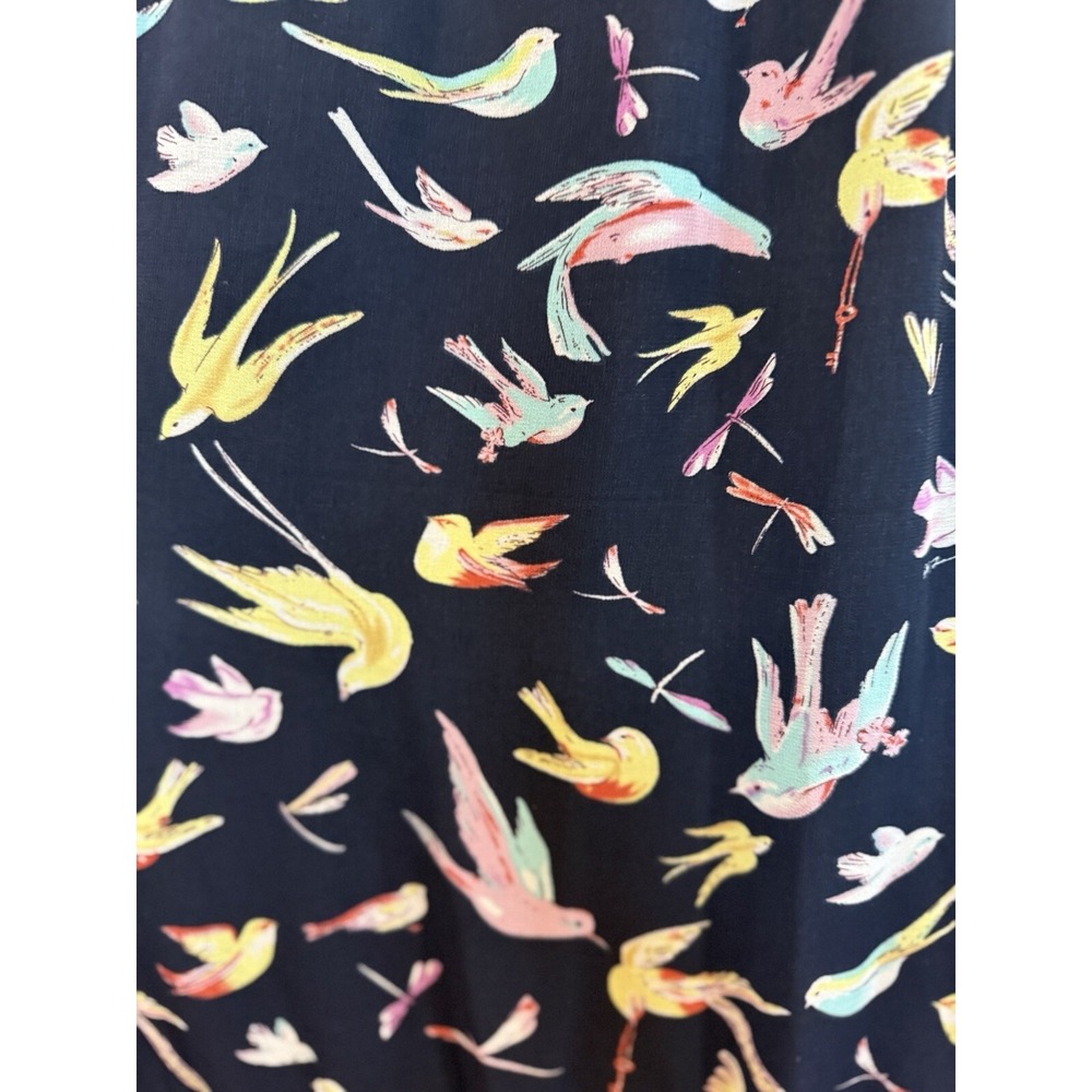 Chelsea & Violet Bird Print Halter Maxi Dress Size L Tiered Flowy Vacation NWT - Picture 6 of 14
